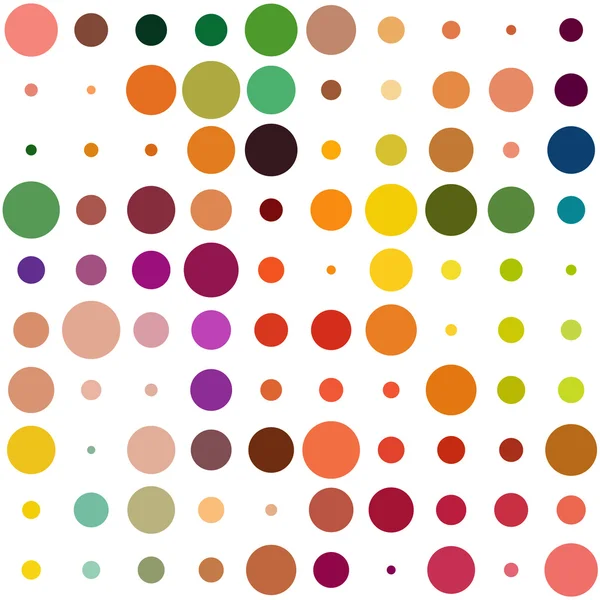 Awesome dod pattern with colorful circles — Stock Vector