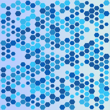 Geometrik arka plan mavi altıgenler ile