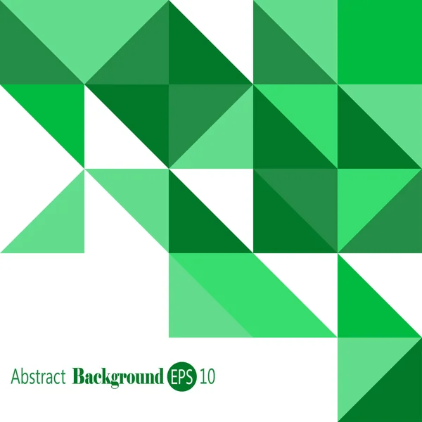 緑の色で緑色の抽象的な背景-三角形と正方形の背景 — ストックベクタ