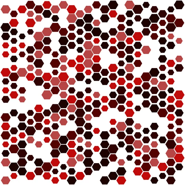 Абстрактный геометрический фон с красными и бордовыми шестиугольниками — стоковый вектор