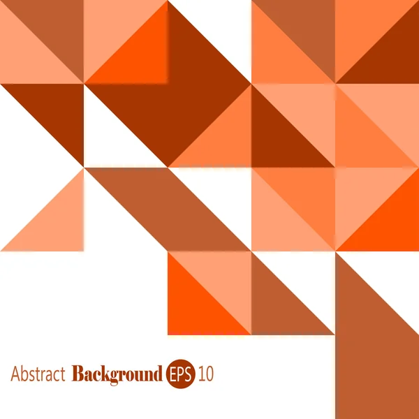 Brown Abstract Background - Triangle and Square background in brown and orange colors — Stock Vector