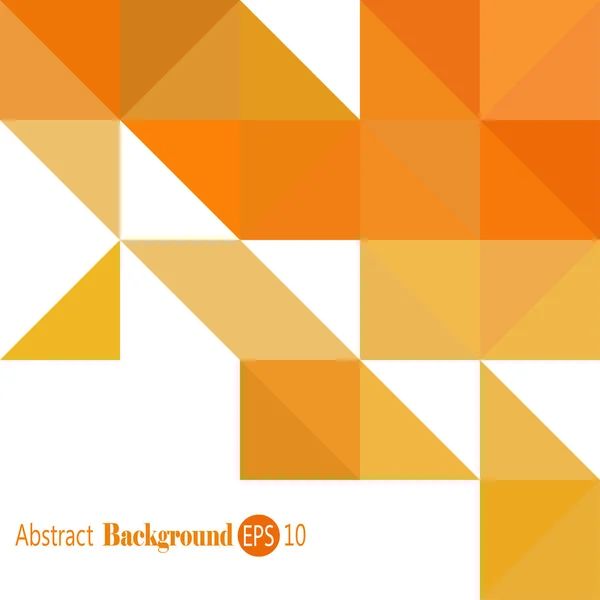 Orange Abstract Background - Triangle and Square background in orange and light brown colors — Stock Vector