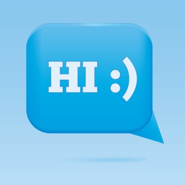 Mavi konuşma web balonu