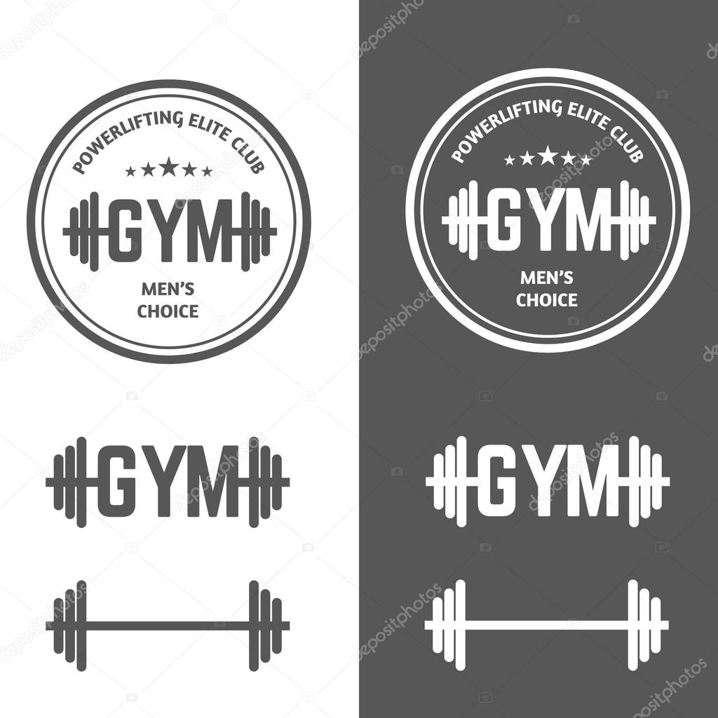 Gym Powerlifting Logo Emblem Concept Design Icon