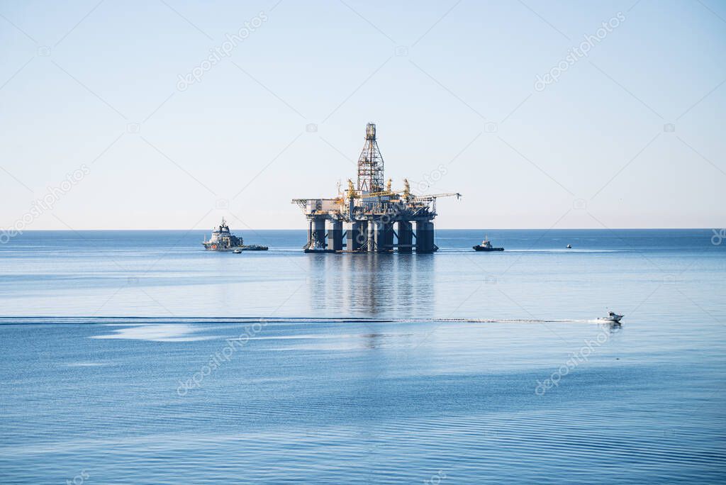 oil platform on the coast of Almeria, Spain