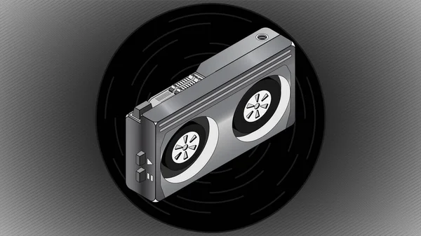 Alte Audio Player Tapete — Stockvektor