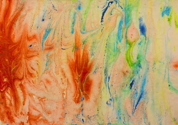Farverige og abstrakt maleri malet med olie - Stock-foto