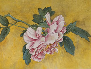 Sarı bir arka plan üzerinde ihale gül