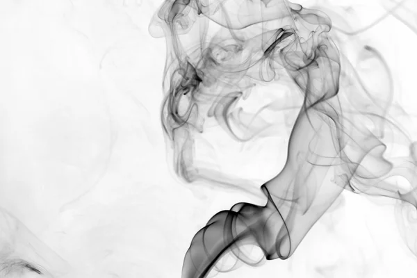 Gray smoke on a white background — Stock Photo, Image