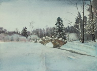 Kış parkı ve eski köprü