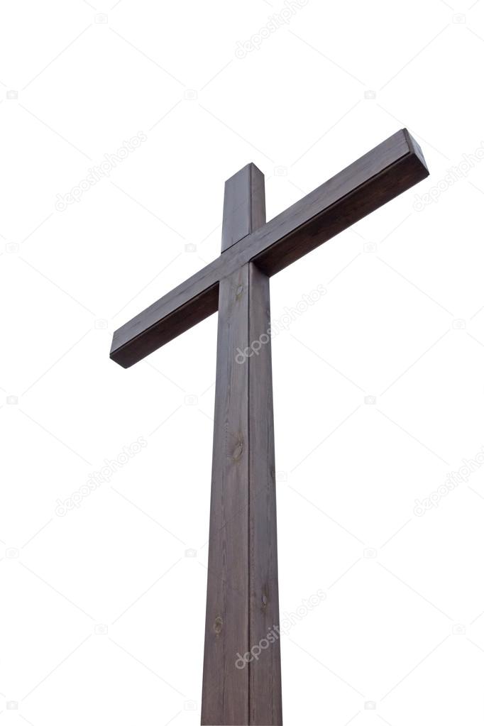 a large wooden cross