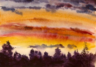 alacakaranlıkta mor çam