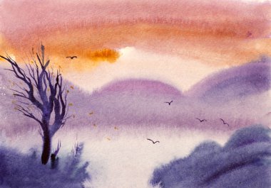 dağlar ile manzara ve ağacı