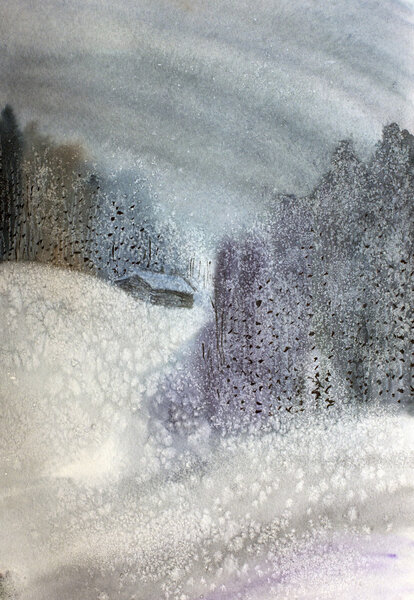 снежный вечер
