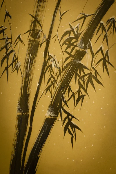 겨울 대나무 패턴 — 스톡 사진