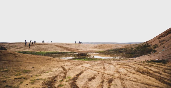 Beer Sheva çölünde bir turist