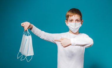 Çocuk koruma maskesi maskeleri işaret