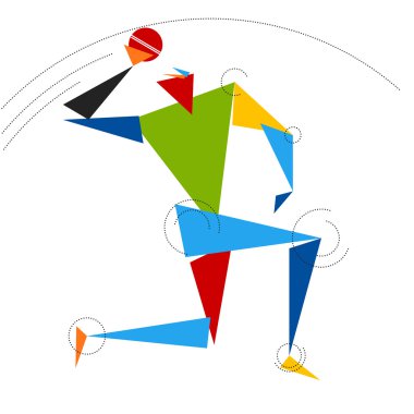 Kriket Melon soyut vektör sanat