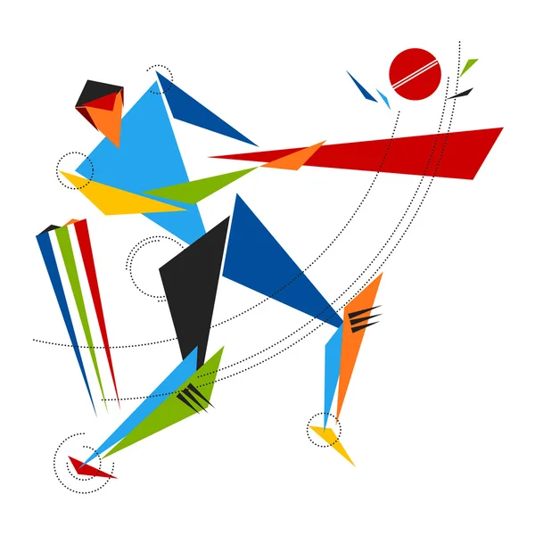 Kriket topa vuran oyuncu vektör sanat