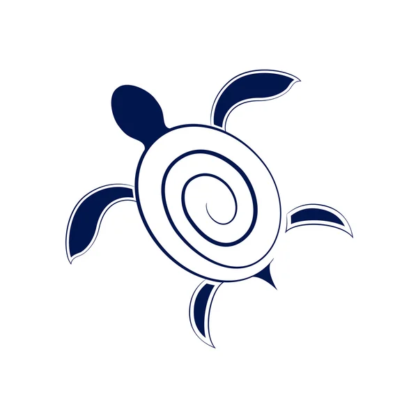 Bir kaplumbağa tasarım - illüstrasyon vektör görüntü.