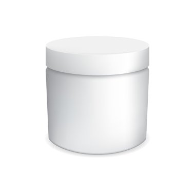 Beyaz boş kozmetik konteyner - illüstrasyon vektör.