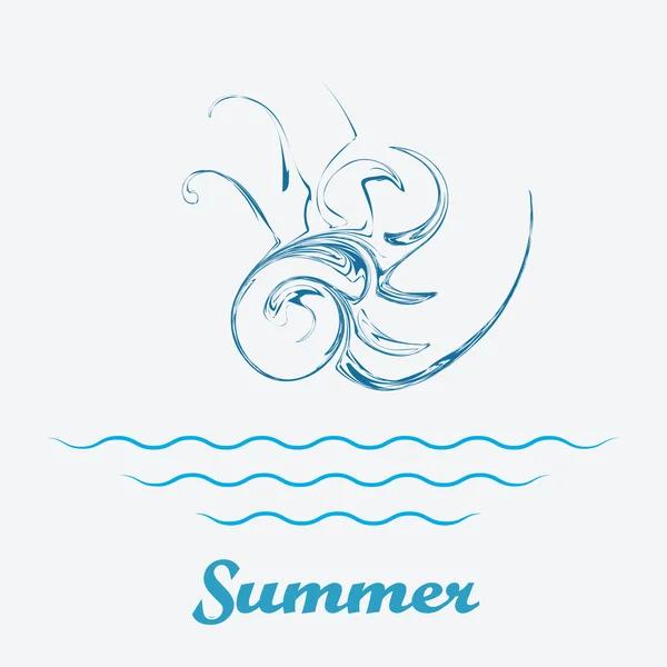 Kabuk sembolü. Vektör çizim.