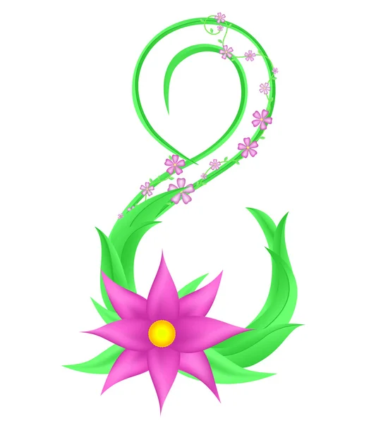 çiçeklerden yapılmış 8 numaralı.