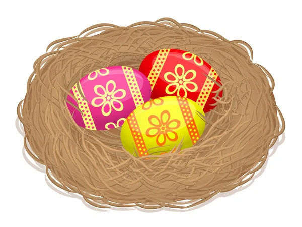 Yuva ile Paskalya yumurta - illüstrasyon