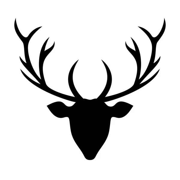 Geyik baş siluet - illüstrasyon.