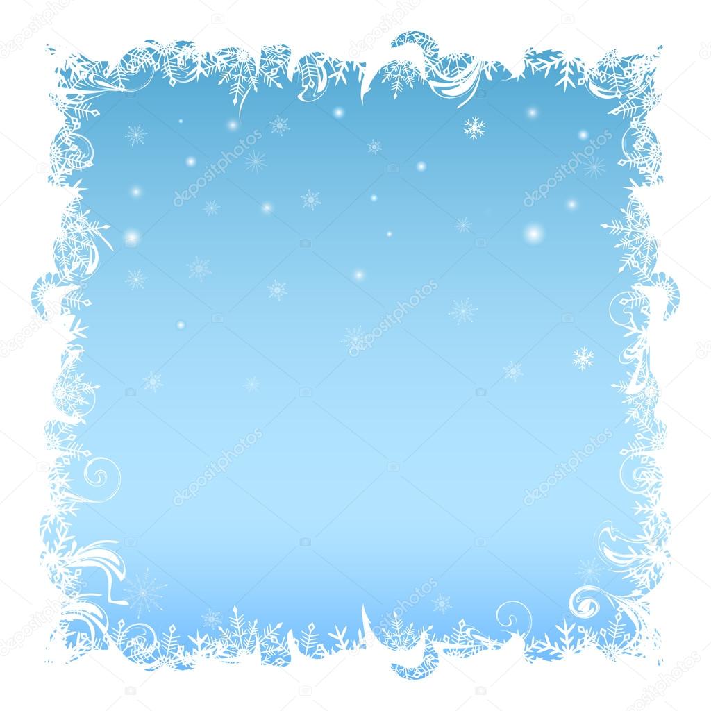 Christmas background snowflakes with lights - Illustration.