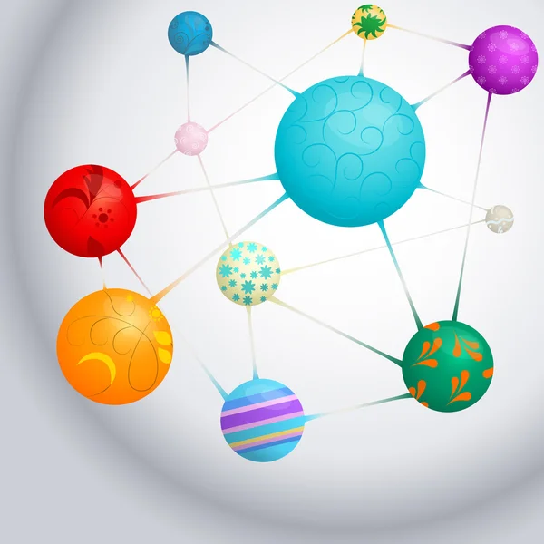 Molekül - vektör çizim.