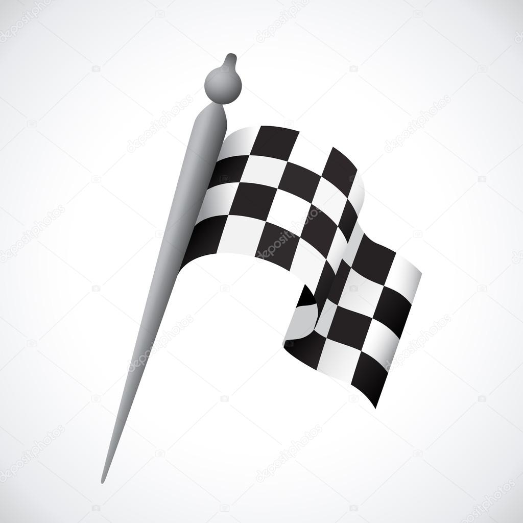 Checkered flag vector - Illustration.