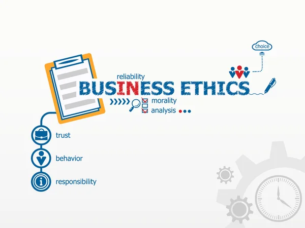 İş etik kavramı ve dizüstü.