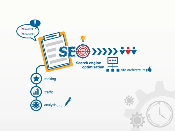 SEO Internet kavramı ve dizüstü.