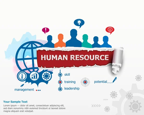 Concept des ressources humaines et groupe de personnes . — Image vectorielle