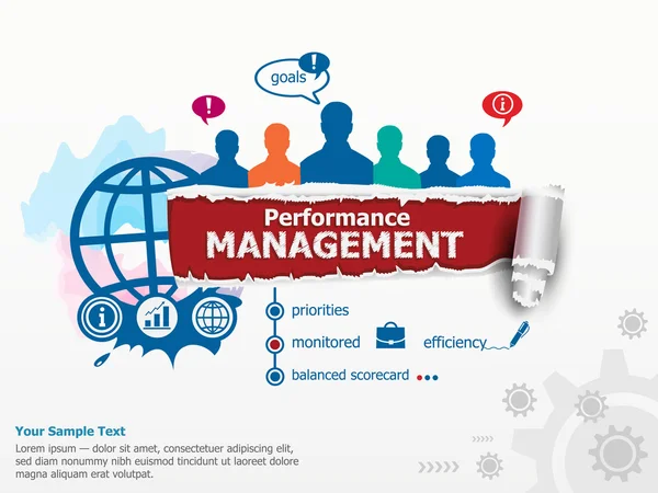 Performans yönetimi kavramı ve bir grup insan.