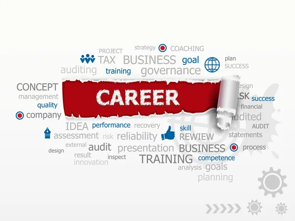 Business And Career Word Cloud. Design illustration concepts for
