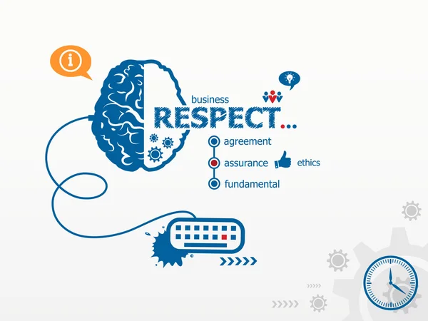Respect design illustration konzepte für business, consulting, f — Stockvektor