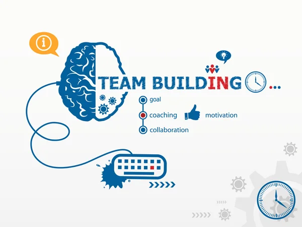 Team Building design illustration koncept för företag — Stock vektor