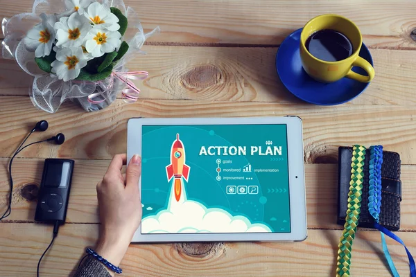Action plan designkoncept — Stockfoto