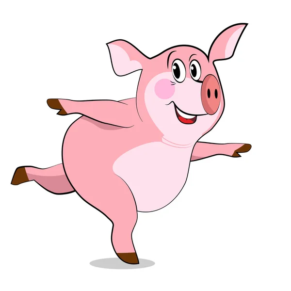 Свинья в позах йоги. Танцующая свинья — стоковый вектор