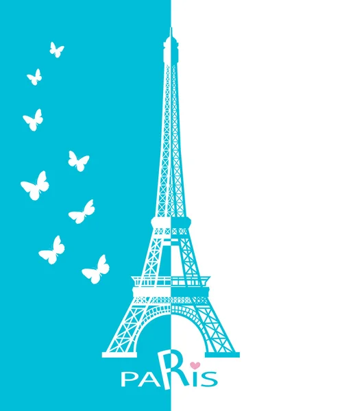 Paryż karty jako symbol miłości i romansu podróży — Wektor stockowy