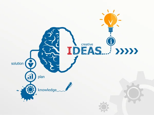 Fikirler - İnovasyon kavramı. Yaratıcı ampul fikir soyut