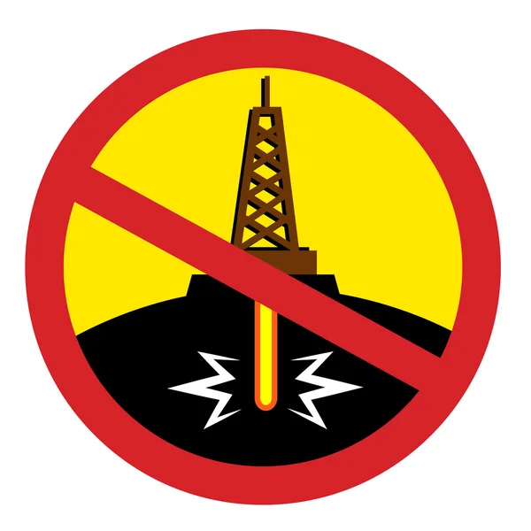 Stop fracking — Stockvector