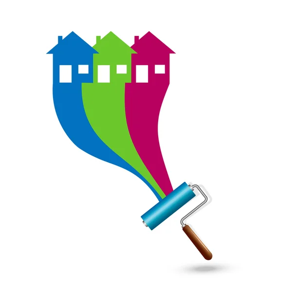 Painting the house. Paint Rollers — Stock Vector © MVmaster 64193065