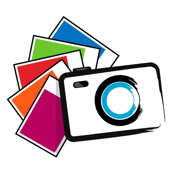 Photo camera - Vector icon isolated — Stock Vector