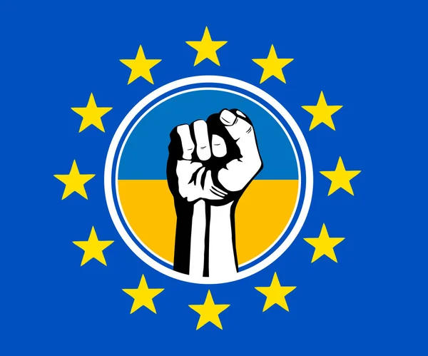 Union européenne et Ukraine — Image vectorielle