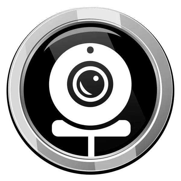Zwarte webcam pictogram — Stockvector