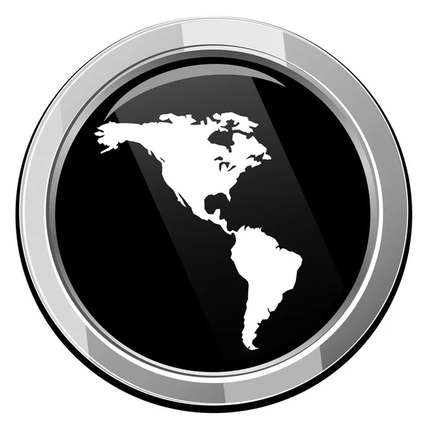 Americas map icon — Stock Vector