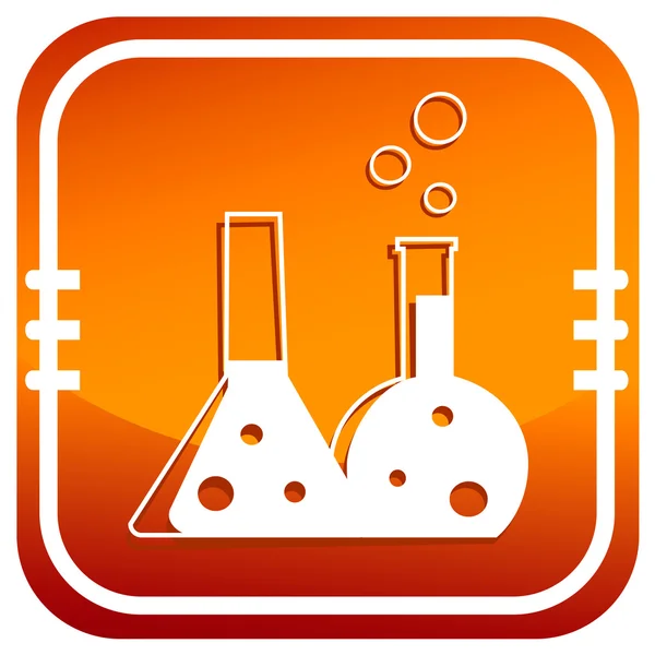 Chimie. Icône plate unique . — Image vectorielle